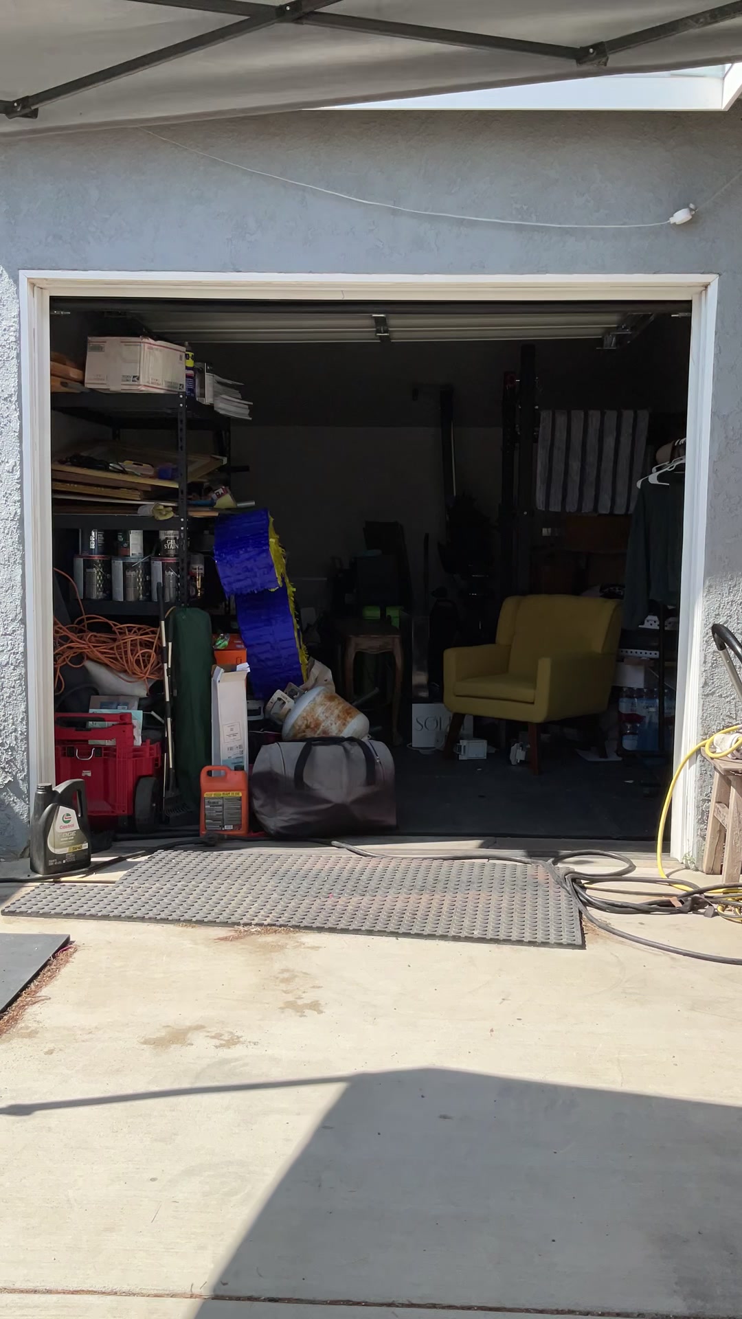 Cluttered garage